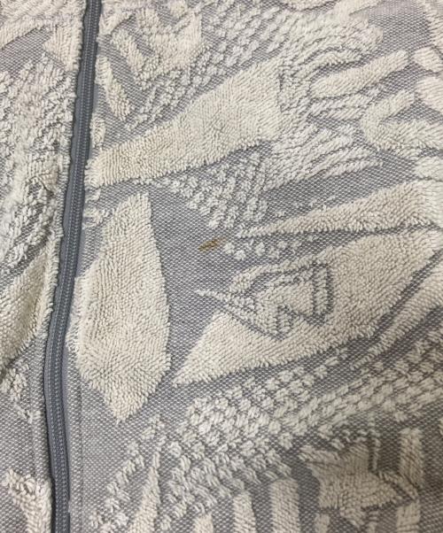 Hysteric Glamour（ヒステリックグラマー）Hysteric Glamour (ヒステリックグラマー) パイル加工スタンドネックジャケット グレー×ホワイト サイズ:Sの古着・服飾アイテム