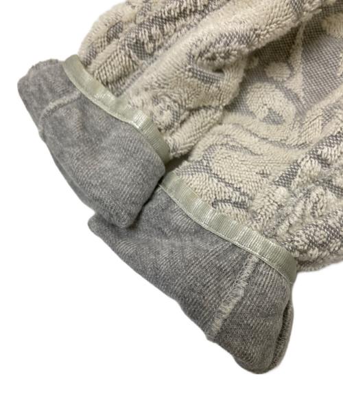 Hysteric Glamour（ヒステリックグラマー）Hysteric Glamour (ヒステリックグラマー) パイル加工スタンドネックジャケット グレー×ホワイト サイズ:Sの古着・服飾アイテム