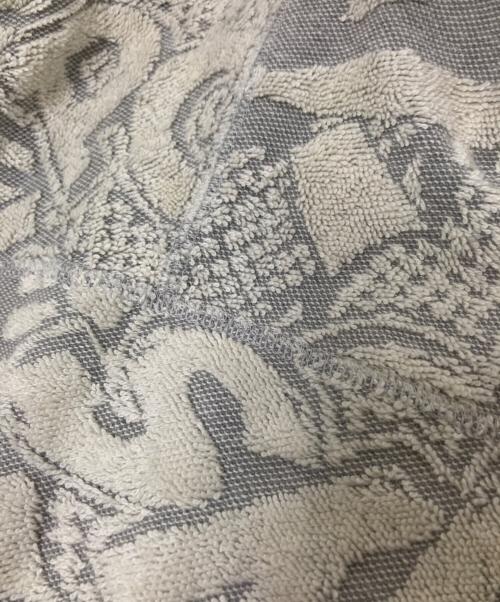 Hysteric Glamour（ヒステリックグラマー）Hysteric Glamour (ヒステリックグラマー) パイル加工スタンドネックジャケット グレー×ホワイト サイズ:Sの古着・服飾アイテム