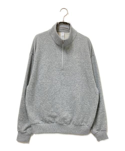 alo（アロ）alo (アロ) ハーフジップスウェット グレー サイズ:Sの古着・服飾アイテム