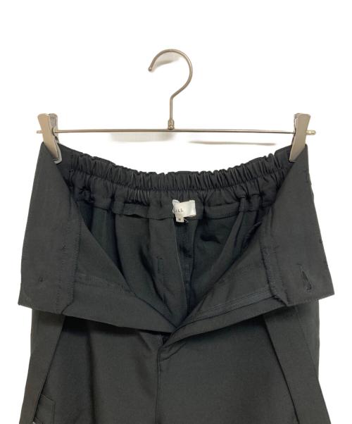 LILL（リル）LILL (リル) ルーズシルエットハイウエストサスペンダーZIPポケットデニムカーゴパンツ ブラック サイズ:Mの古着・服飾アイテム