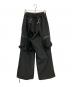 LILL (リル) ルーズシルエットハイウエストサスペンダーZIPポケットデニムカーゴパンツ ブラック サイズ:M：4000円