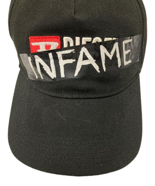 DIESEL（ディーゼル）DIESEL (ディーゼル) ロゴデザインキャップ ブラック サイズ:下記参照の古着・服飾アイテム