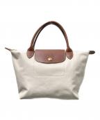 LONGCHAMPロンシャン）の古着「ル プリアージュ オリジナル S トップハンドルバッグ」｜ベージュ