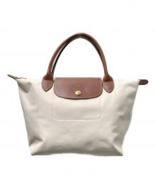 LONGCHAMP（ロンシャン）の古着「ル プリアージュ オリジナル S トップハンドルバッグ」｜ベージュ