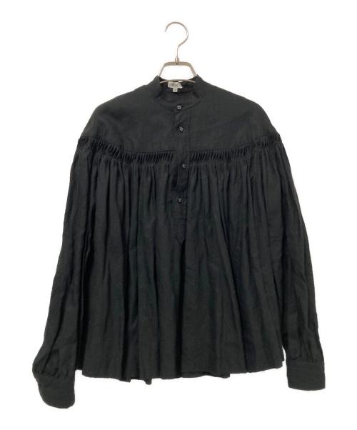 SCYE（サイ）SCYE (サイ) リネンタックロングスリーブブラウス ブラック サイズ:38の古着・服飾アイテム