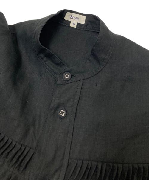 SCYE（サイ）SCYE (サイ) リネンタックロングスリーブブラウス ブラック サイズ:38の古着・服飾アイテム