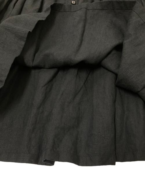 SCYE（サイ）SCYE (サイ) リネンタックロングスリーブブラウス ブラック サイズ:38の古着・服飾アイテム