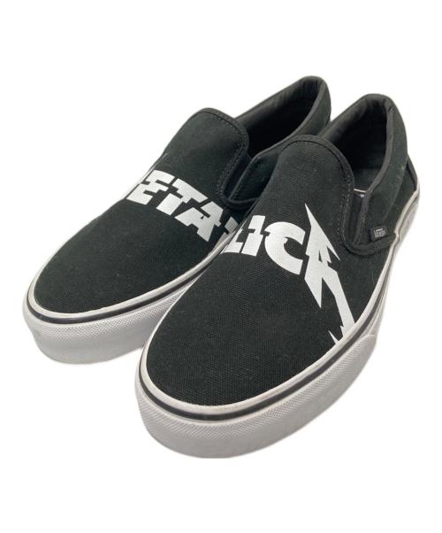 METALLICA（メタリカ）METALLICA (メタリカ) VANS (ヴァンズ) スリッポン ブラック×ホワイト サイズ:27.０cmの古着・服飾アイテム