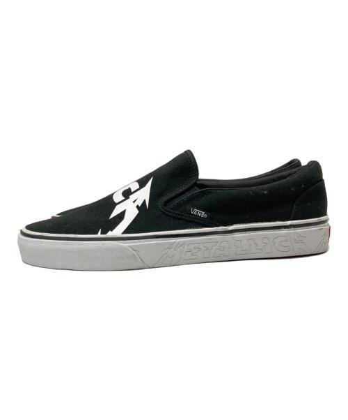 METALLICA（メタリカ）METALLICA (メタリカ) VANS (ヴァンズ) スリッポン ブラック×ホワイト サイズ:27.０cmの古着・服飾アイテム
