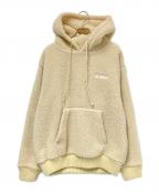 X-LARGEエクストララージ）の古着「BOA FLEECE PULLOVER HOODIE」｜ベージュ