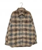 JIMWAGジムワッグ）の古着「チェック柄シャツジャケット」｜ベージュ