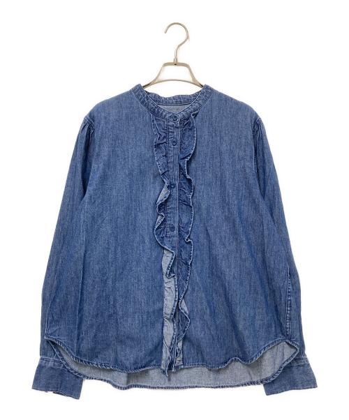 SHIPS（シップス）SHIPS (シップス) ライトオンス フリル デニム シャツ インディゴ サイズ:ONEの古着・服飾アイテム