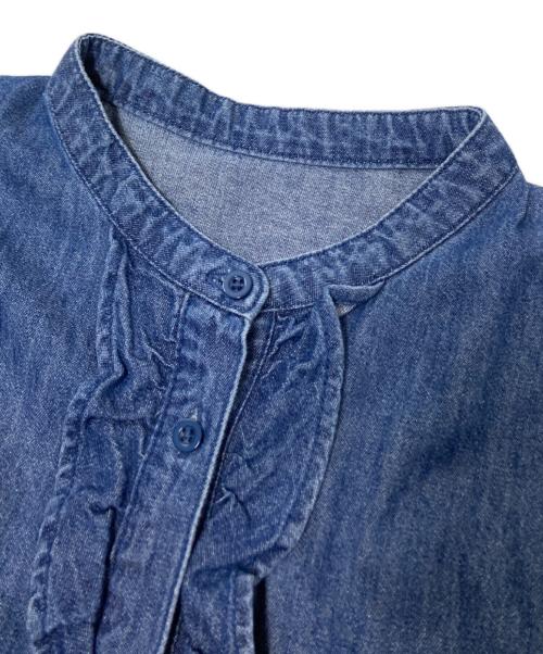 SHIPS（シップス）SHIPS (シップス) ライトオンス フリル デニム シャツ インディゴ サイズ:ONEの古着・服飾アイテム