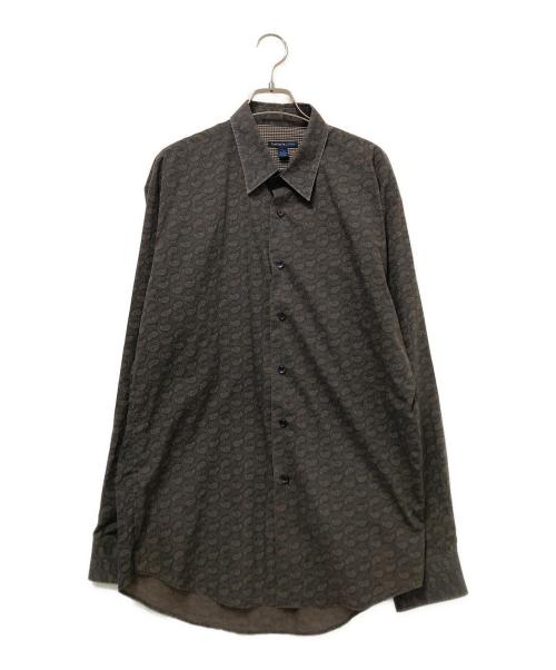 VAN HEUSEN（ヴァンヒューセン/バンヒューゼン）VAN HEUSEN (ヴァンヒューセン/バンヒューゼン) ペイズリー柄シャツ ブラウン サイズ:Lの古着・服飾アイテム