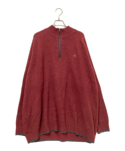 NIKE ACG（ナイキエーシージー）NIKE ACG (ナイキエーシージー) ハーフジップニット レッド サイズ:XXLの古着・服飾アイテム