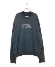 MM6 Maison Margiela（エムエムシックスメゾンマルジェラ）の古着「ロゴプリント クルーネックスウェット」｜ブラック