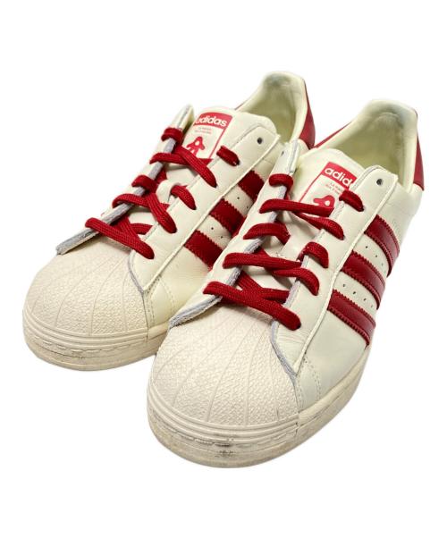 adidas（アディダス）adidas (アディダス) Avavav (アヴァヴァヴ) Superfinger Superstar レッド×ホワイト サイズ:26.0cmの古着・服飾アイテム