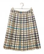 BURBERRY LONDONバーバリーロンドン）の古着「総柄スカート」｜ベージュ×ブラック