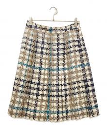 BURBERRY LONDON（バーバリーロンドン）の古着「総柄スカート」｜ベージュ×ブラック