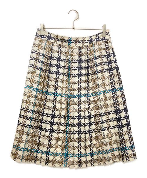 BURBERRY LONDON（バーバリーロンドン）BURBERRY LONDON (バーバリーロンドン) 総柄スカート ベージュ×ブラック サイズ:38の古着・服飾アイテム