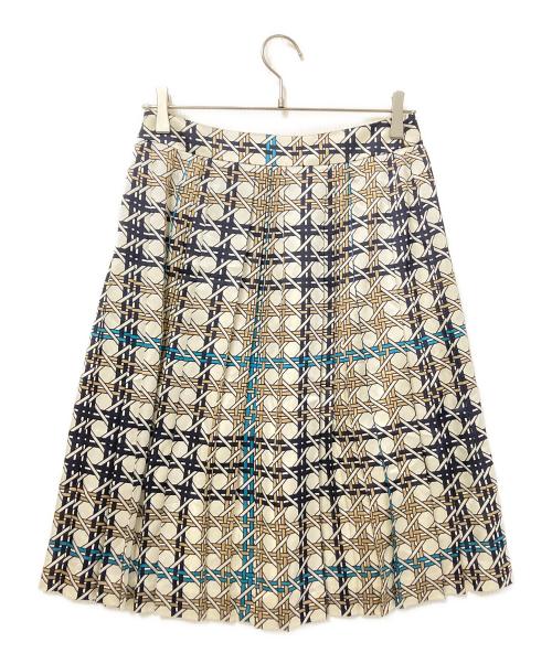 BURBERRY LONDON（バーバリーロンドン）BURBERRY LONDON (バーバリーロンドン) 総柄スカート ベージュ×ブラック サイズ:38の古着・服飾アイテム