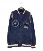 stussyステューシー）の古着「スタジャン」｜ネイビー
