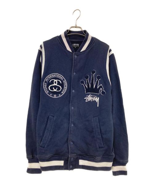 stussy（ステューシー）stussy (ステューシー) スタジャン ネイビー サイズ:Mの古着・服飾アイテム
