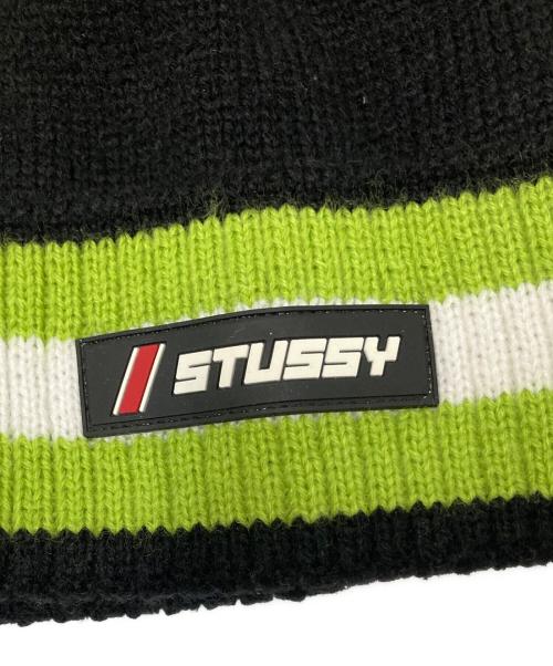 stussy（ステューシー）stussy (ステューシー) ニットキャップ グリーン×ブラック サイズ:下記参照の古着・服飾アイテム