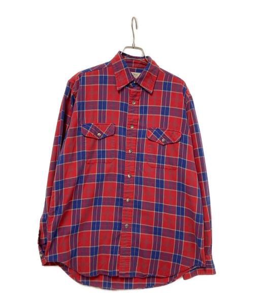 L.L.Bean（エルエルビーン）L.L.Bean (エルエルビーン) 80s-90s チェックフランネルシャツ レッド サイズ:Mの古着・服飾アイテム
