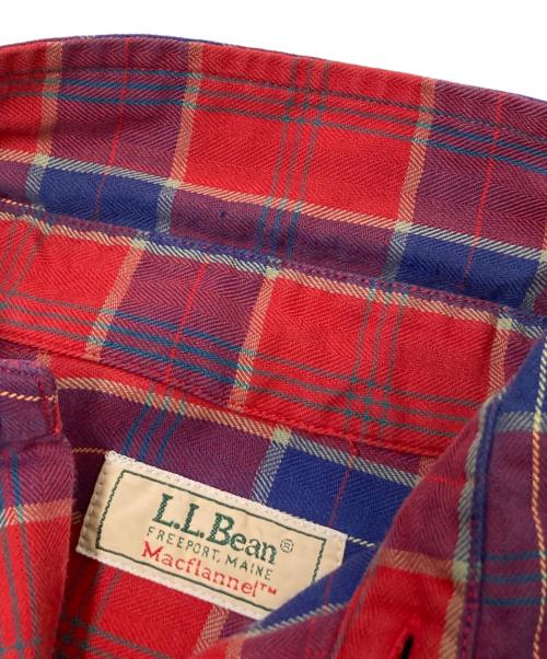 L.L.Bean（エルエルビーン）L.L.Bean (エルエルビーン) 80s-90s チェックフランネルシャツ レッド サイズ:Mの古着・服飾アイテム