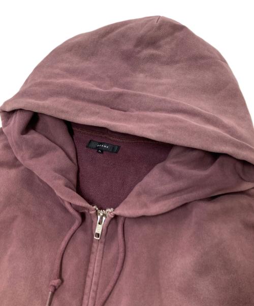 BEAMS（ビームス）BEAMS (ビームス) ヴィンテージライク フェード ダブルジップフーディ パープル サイズ:XLの古着・服飾アイテム