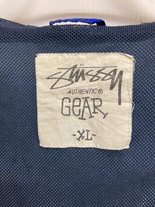 stussy（ステューシー）stussy (ステューシー) 総柄フーデットジャケット ブルー サイズ:XLの古着・服飾アイテム