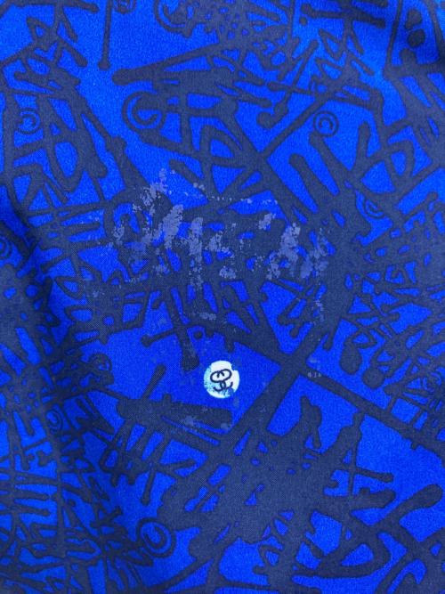 stussy（ステューシー）stussy (ステューシー) 総柄フーデットジャケット ブルー サイズ:XLの古着・服飾アイテム