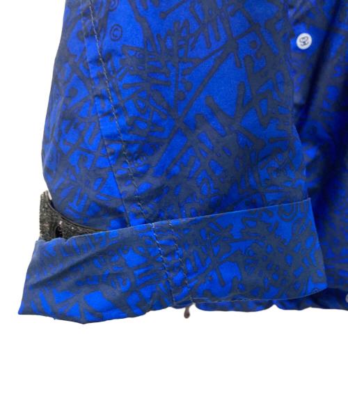 stussy（ステューシー）stussy (ステューシー) 総柄フーデットジャケット ブルー サイズ:XLの古着・服飾アイテム