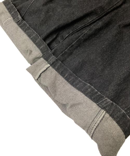 Noremid（ノーリミッド）Noremid (ノーリミッド) バック刺繍バギーデニムパンツ ブラック サイズ:Lの古着・服飾アイテム