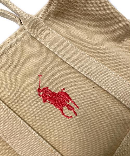 RALPH LAUREN（ラルフローレン）RALPH LAUREN (ラルフローレン) ロゴ刺繍トートバッグ ベージュ サイズ:下記参照の古着・服飾アイテム