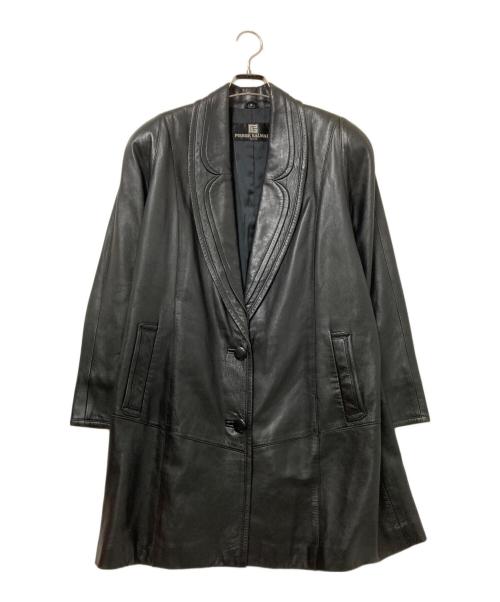PIERRE BALMAIN（ピエール バルマン）PIERRE BALMAIN (ピエール バルマン) レザーコート ブラック サイズ:下記参照の古着・服飾アイテム
