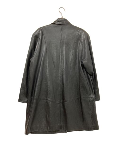 PIERRE BALMAIN（ピエール バルマン）PIERRE BALMAIN (ピエール バルマン) レザーコート ブラック サイズ:下記参照の古着・服飾アイテム