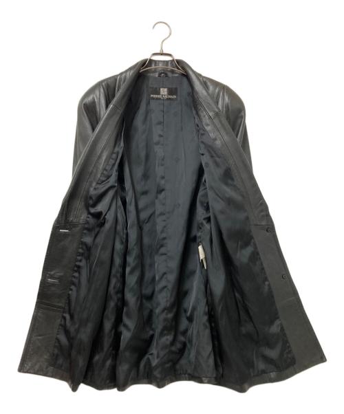 PIERRE BALMAIN（ピエール バルマン）PIERRE BALMAIN (ピエール バルマン) レザーコート ブラック サイズ:下記参照の古着・服飾アイテム