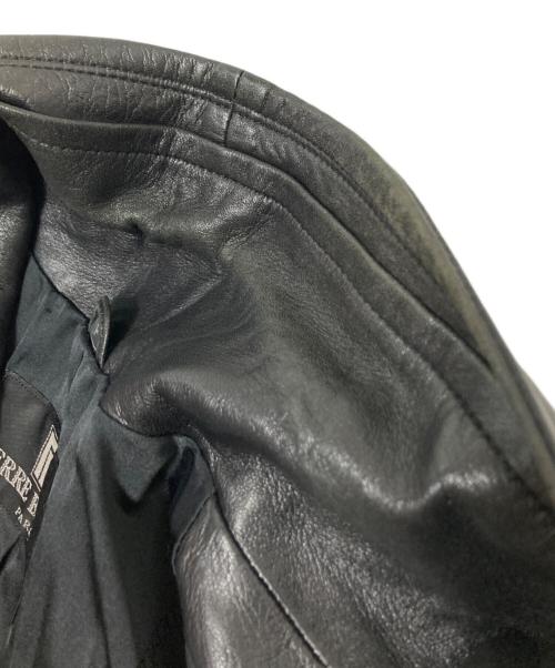PIERRE BALMAIN（ピエール バルマン）PIERRE BALMAIN (ピエール バルマン) レザーコート ブラック サイズ:下記参照の古着・服飾アイテム