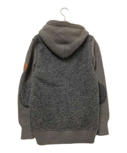 HUNTING WORLD（ハンティングワールド）HUNTING WORLD (ハンティングワールド) フーデッドニットジャケット グレー サイズ:40の古着・服飾アイテム