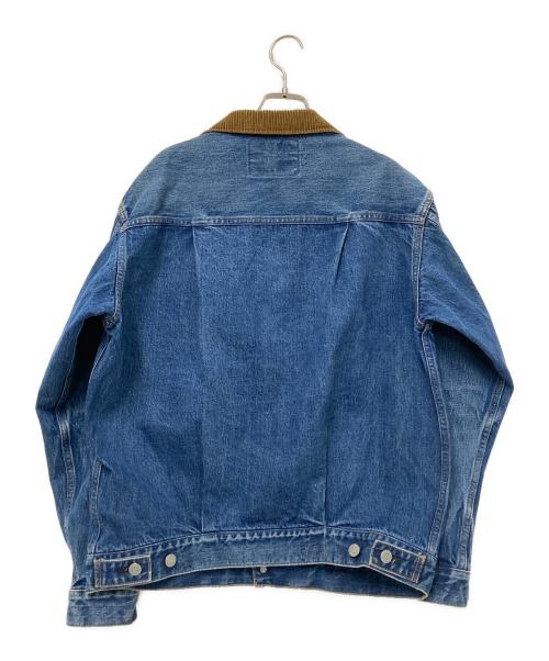 ordinary fits（オーディナリーフィッツ）ordinary fits (オーディナリーフィッツ) デニムジャケット インディゴ×ブラウン サイズ:38の古着・服飾アイテム