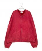 UNITED ARROWS & SONSユナイテッドアローズ＆サンズ）の古着「フェード加工スウェットカーディガン」｜レッド