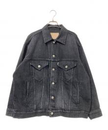 Graphpaper（グラフペーパー）の古着「Selvage Denim Trucker Jacket」｜ブラック