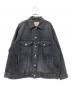 Graphpaper（グラフペーパー）の古着「Selvage Denim Trucker Jacket」｜ブラック