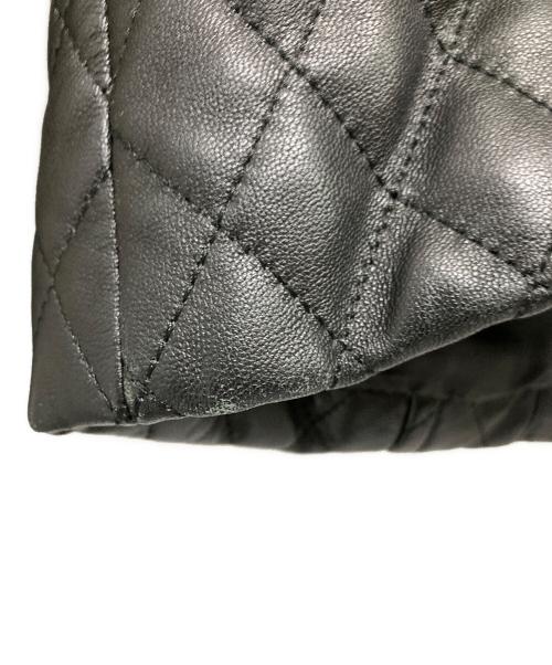 MACKINTOSH LONDON（マッキントッシュ ロンドン）MACKINTOSH LONDON (マッキントッシュ ロンドン) キルティングレザーノーカラージャケット ブラック サイズ:44の古着・服飾アイテム