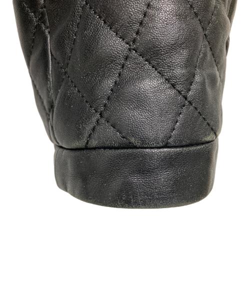 MACKINTOSH LONDON（マッキントッシュ ロンドン）MACKINTOSH LONDON (マッキントッシュ ロンドン) キルティングレザーノーカラージャケット ブラック サイズ:44の古着・服飾アイテム