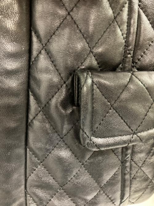 MACKINTOSH LONDON（マッキントッシュ ロンドン）MACKINTOSH LONDON (マッキントッシュ ロンドン) キルティングレザーノーカラージャケット ブラック サイズ:44の古着・服飾アイテム