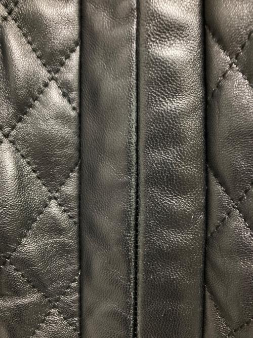 MACKINTOSH LONDON（マッキントッシュ ロンドン）MACKINTOSH LONDON (マッキントッシュ ロンドン) キルティングレザーノーカラージャケット ブラック サイズ:44の古着・服飾アイテム
